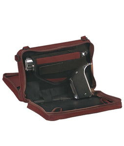 Dual Compartment Leather Wristlet/Clutch (7063)