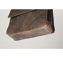 GTM/CZY 22: Distressed Leather Shoulder Clutch