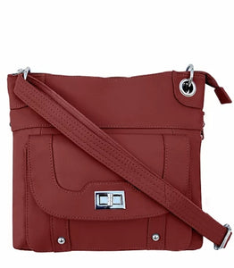 Essential Leather Concealment Crossbody Bag (7028)